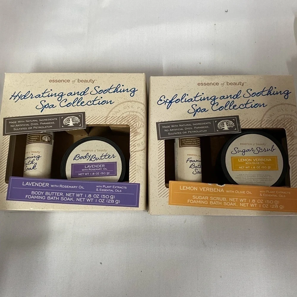 Lot of 2 Essence of beauty Spa Collection Lavender and Lemon Verbena (CW)